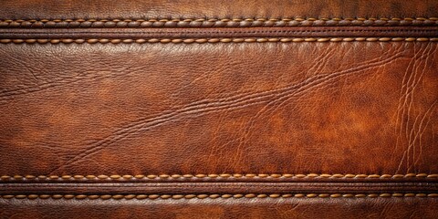 Rich brown leather texture with intricate stitching and tooling details, textured surfaces, antique styles, leathers textures, supple leather