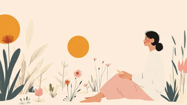 Celebrate National Simplicity Day with cheerful characters and glowing minimalist designs in peaceful settings