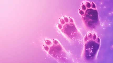 Celebrate National Pet Day with cheerful pets and glowing paw prints in an elegant background designed for fun and joy