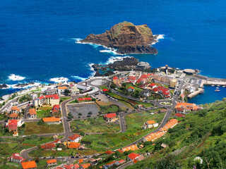 Madeira, Porto Moniz aerial view, Portugal