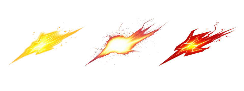 Lightning bolt icons in various styles, showcasing energy and power. These vibrant designs can be used for graphics, illustrations, or digital art projects