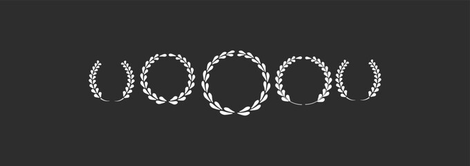 Vector laurel wreath, Floral wreaths, aurel wreaths, vector illustration.