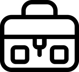 Fototapeta premium Baggage suitcase, briefcase line vector icon