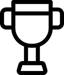 Trophy line vector icon isolated 