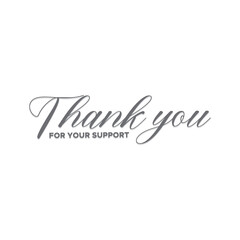 Thank You Typography Greeting Card, thank you, thanks for your support, thank you greeting card, thank you stock illustration.

