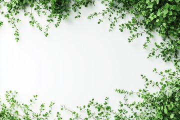 A texture created from green eucalyptus leaves, viewed from the top in a flat lay