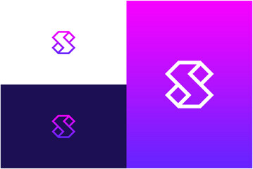 LUXURY GEOMETRIC LETTER S LOGO