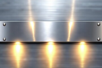 A sturdy, gray metal backdrop with a polished steel surface.