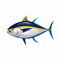 tuna fish on a white background
