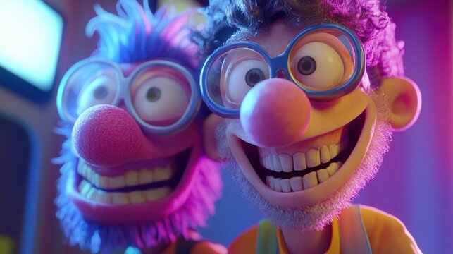 Cartoon characters bring humor and relatability to visual content.