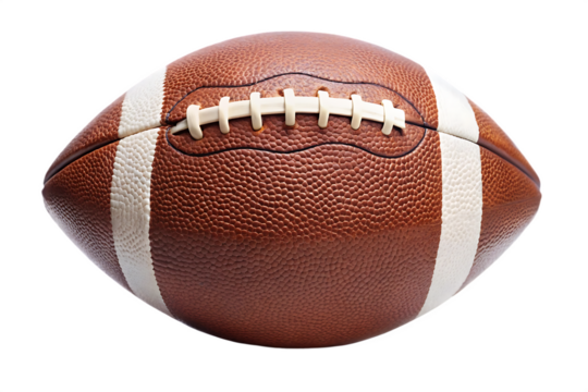 American football ball isolated on transparent background
