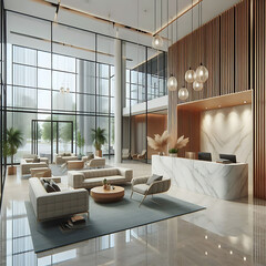 modern living room with furniture