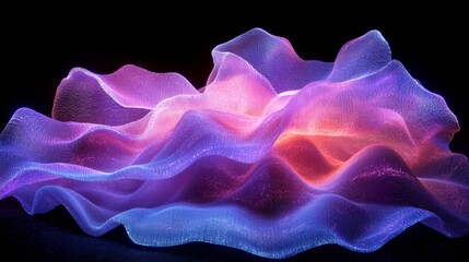 Fototapeta premium Luminous Abstract Wave of Sparkling Particles