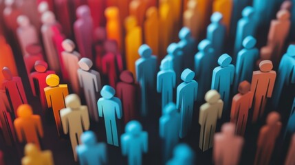 Obraz premium Data visualizations often use human icons to represent statistics.