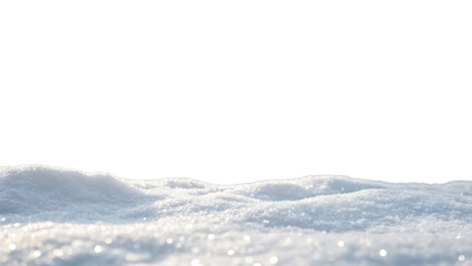 Snowy hill isolated on white background