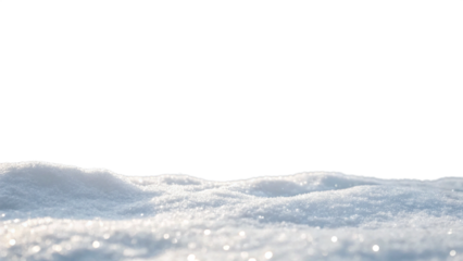 Snowy hill isolated on white background