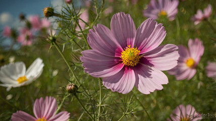 Obraz premium cosmos flower in the field
