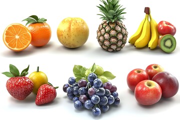 Fresh Fruit Arrangement in High-Detail 4K