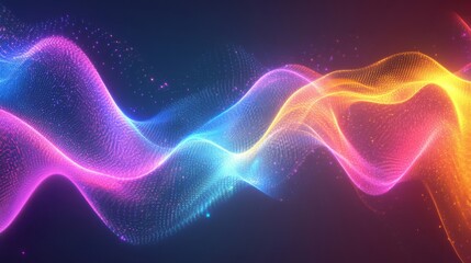 Fototapeta premium Abstract Colorful Particle Wave Background