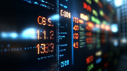 Closeup view of a digital display showcasing numerical data close