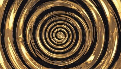  Black and gold abstract texture with fluid metallic reflections, luxurious and elegant
