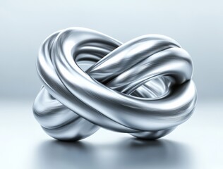 Fototapeta premium Intriguing abstract shape crafted from metal.