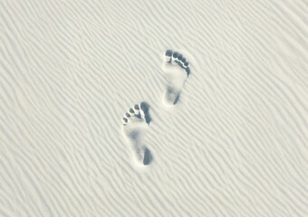 footprints in the sand