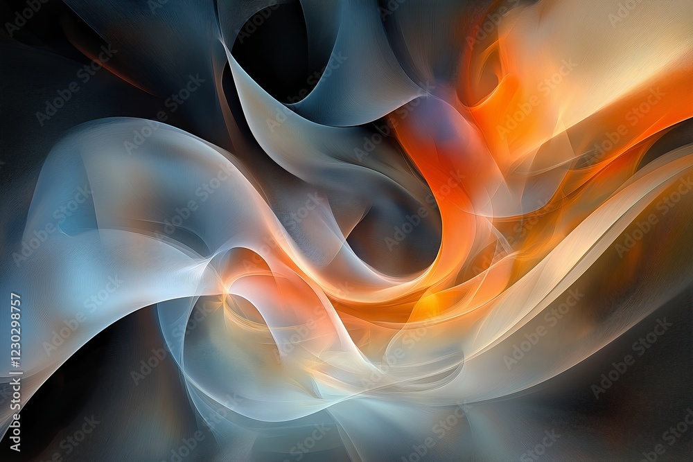Poster a black hole pulling in surreal glowing shapes and colors.