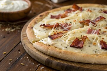 italian pizza, close-up, black background