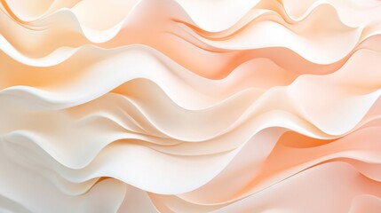 Obraz premium Soft Peach and Cream Wave Texture Background