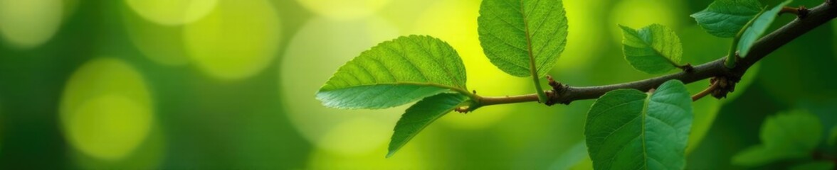 Fototapeta premium Star gooseberry leaves and stems on a tree branch, plant, phyllanthus