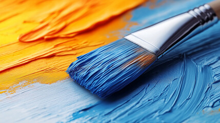 Fototapeta premium Paint brushes and paints for drawing