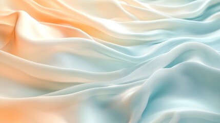 Obraz premium Soft Pastel Fabric Draped in Elegant Waves