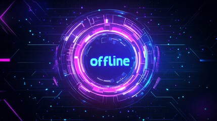 Fototapeta premium Dynamic Futuristic Technology Design with Glowing Neon Lines