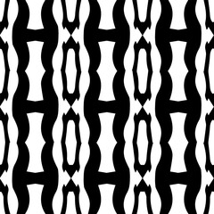 Black and white seamless abstract pattern. Background and backdrop. Grayscale ornamental design.