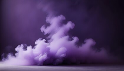 Humo o niebla de color púrpura espeso que llena el encuadre, creando una atmósfera siniestra y misteriosa