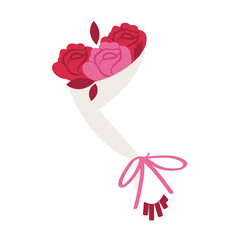 Flower Bouquet, Valentine’s Day Vector Illustration