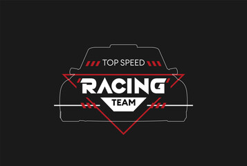 racing performance trendy fashionable vector t-shirt and apparel design, typography, print, poster. Global swatches.