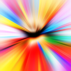 Obraz premium Colorful zoom motion effect. Abstract background. Color lines. Colored texture backdrop and banner. Multi color gradient pattern and textured wallpaper.