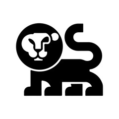 MobileRoyal heraldic lions. Black silhouette of rampant lion and griffins for logo or coat of arms. Premium wild animal crest symbols.	
