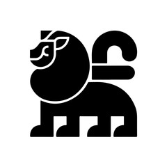 MobileRoyal heraldic lions. Black silhouette of rampant lion and griffins for logo or coat of arms. Premium wild animal crest symbols.	
