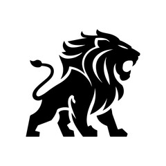 MobileRoyal heraldic lions. Black silhouette of rampant lion and griffins for logo or coat of arms. Premium wild animal crest symbols.	
