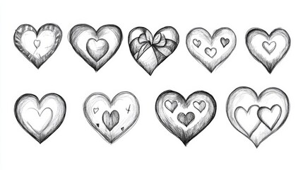Heart Drawings Collection: A Collection of Romantic Sketches