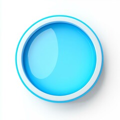 Minimalist blue bowl on white surface reflecting light