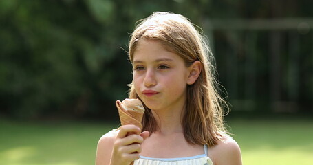Girl eating ice-cream