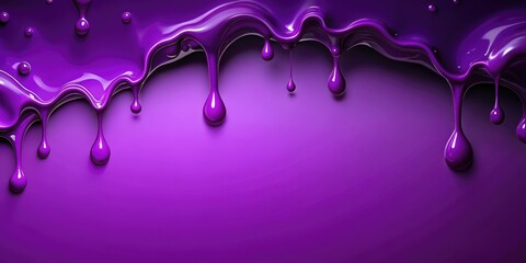 Rich purple background with dripping purple liquid, liquids, abstract art, purple, vibrant colors, fluid