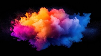 Fototapeta premium Dynamic shot of glowing powder clouds in vibrant motion