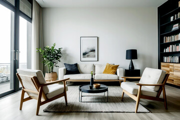 Living room in modern apartment