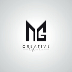 MG GM Letter Modern Alphabet Logo Design. Initial Based Vector Template.