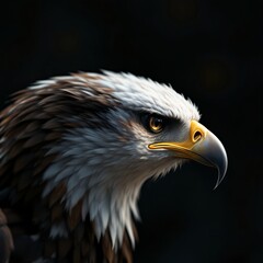 Majestic Eagle Portrait: A Close-Up of a Powerful Bird of Prey